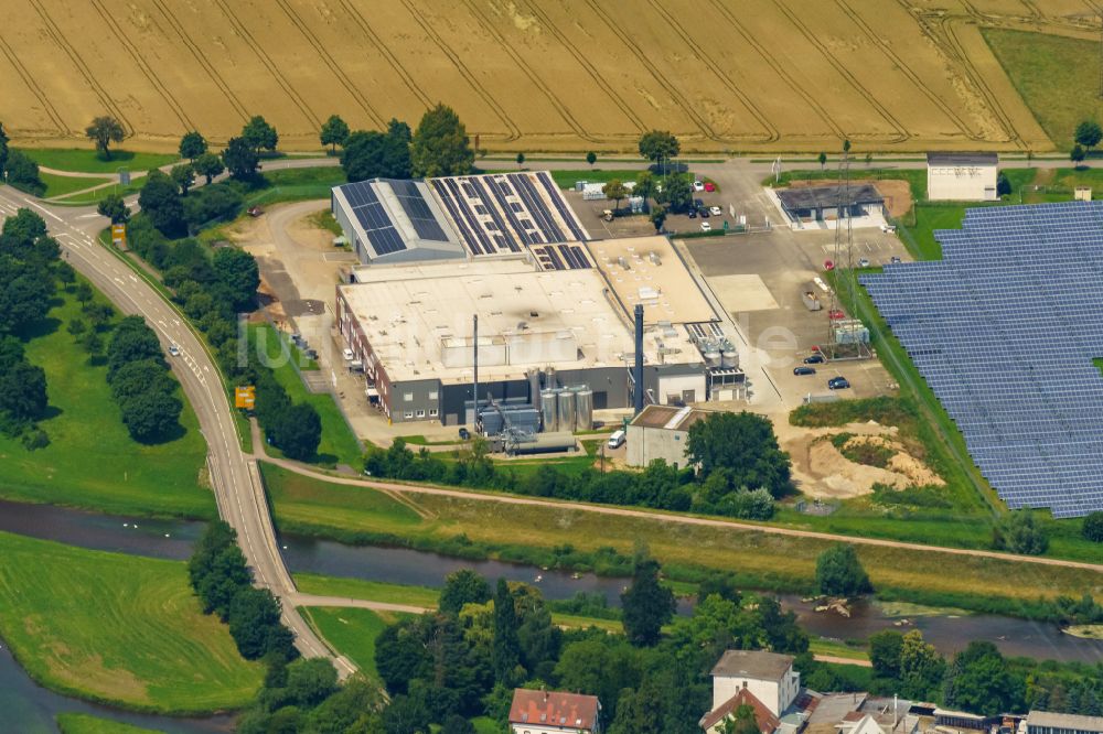 Luftaufnahme Riegel am Kaiserstuhl - Firmengelande der Agrano GmbH & Co. KG in Riegel am Kaiserstuhl im Bundesland Baden-Württemberg, Deutschland