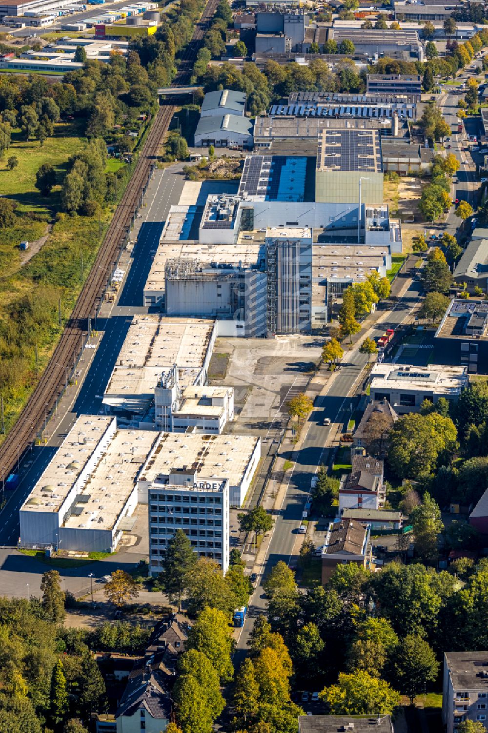 Witten von oben - Firmengelände der ARDEX GmbH in Witten im Bundesland Nordrhein-Westfalen, Deutschland