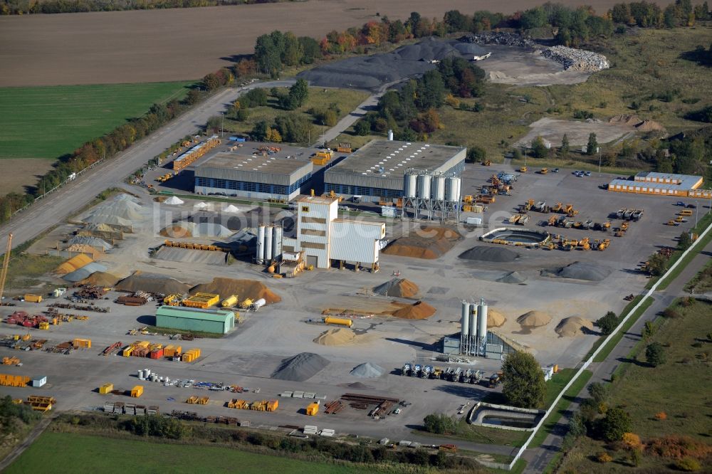 Luftbild Werneuchen - Firmengelände der Außenstelle und Bauhof von Berger Bau GmbH in Werneuchen im Bundesland Brandenburg