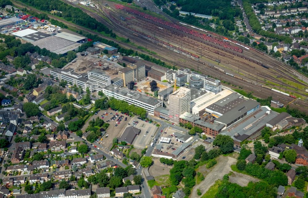 Oberhausen von oben - Firmengelände der BABCOCK Fertigungszentrum GmbH in Oberhausen im Bundesland Nordrhein-Westfalen