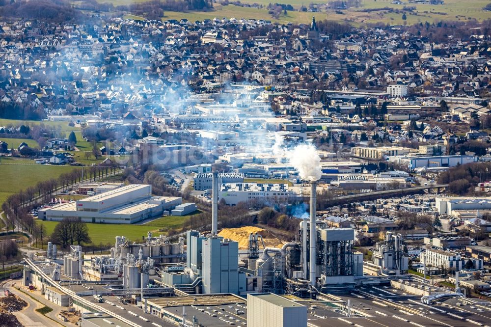 Luftbild Brilon - Firmengelände der der EGGER Holzwerkstoffe Brilon GmbH & Co. KG in Brilon im Bundesland Nordrhein-Westfalen, Deutschland