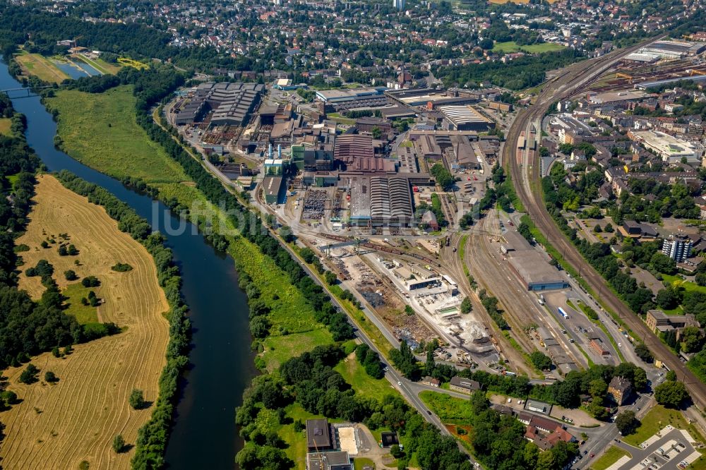 Luftbild Witten - Firmengelände der Deutschen Edelstahlwerke GmbH in Witten im Bundesland Nordrhein-Westfalen