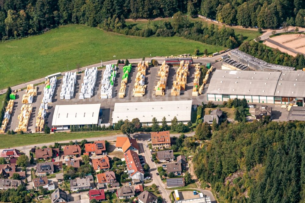 Wagensteig von oben - Firmengelände der Dold Holzwerke GmbH in Wagensteig im Bundesland Baden-Württemberg, Deutschland