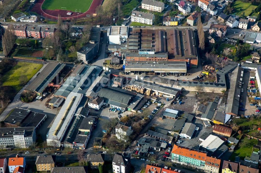 Witten aus der Vogelperspektive: Firmengelände der ehemaligen Eisenwerke Böhmer an der Annenstraße in Witten im Bundesland Nordrhein-Westfalen