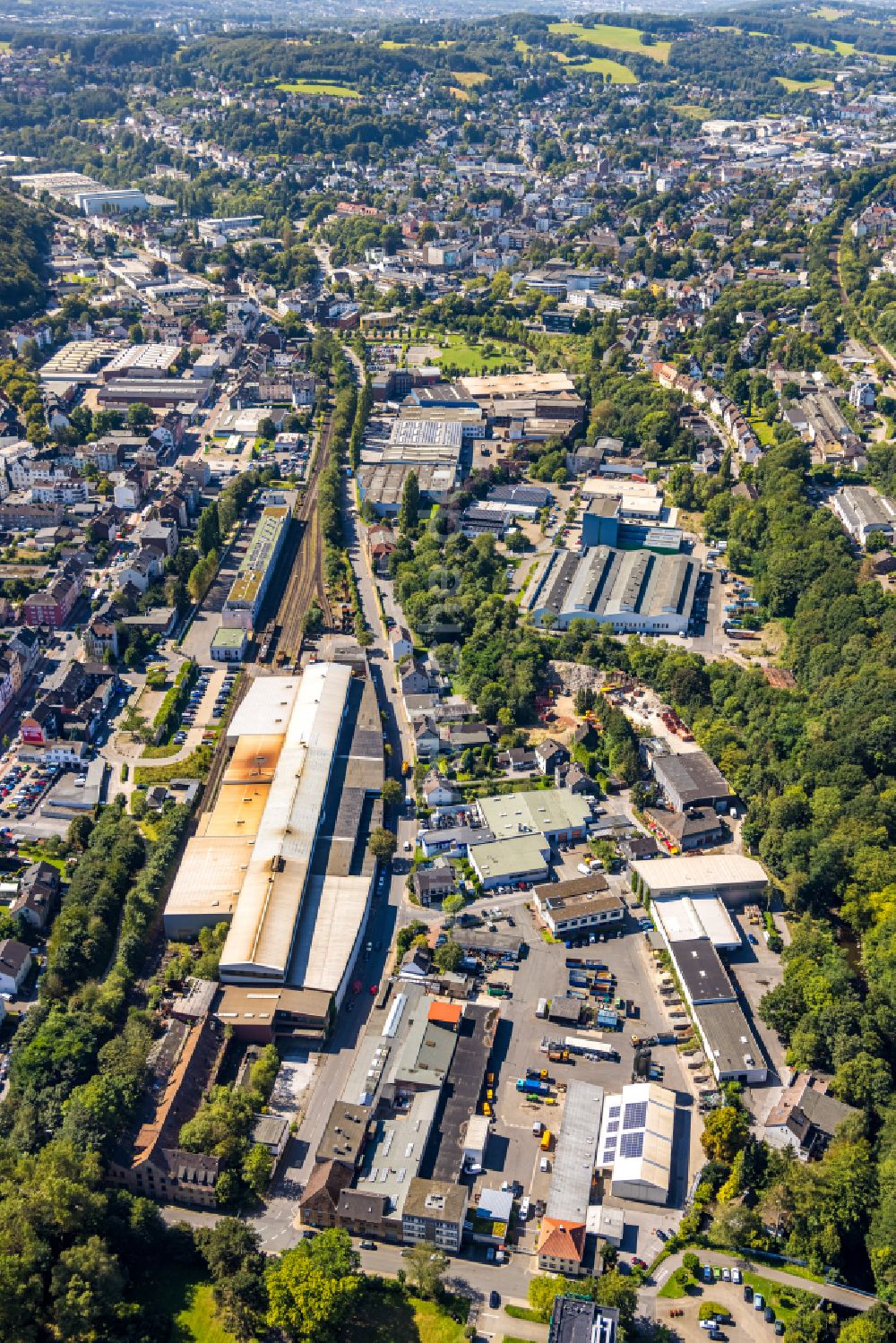 Gevelsberg aus der Vogelperspektive: Firmengelände der ehemaligen Schüßler Recycling GmbH in Gevelsberg im Bundesland Nordrhein-Westfalen