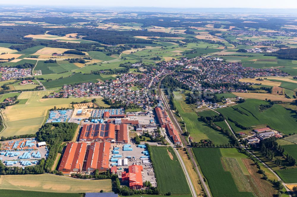 Luftbild Ergoldsbach - Firmengelände der ERLUS AG in Ergoldsbach im Bundesland Bayern, Deutschland