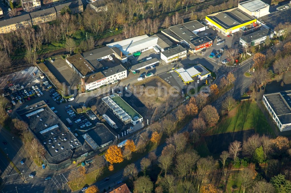 Gelsenkirchen aus der Vogelperspektive: Firmengelände der Fahrzeug-Werke LUEG AG in Gelsenkirchen im Bundesland Nordrhein-Westfalen