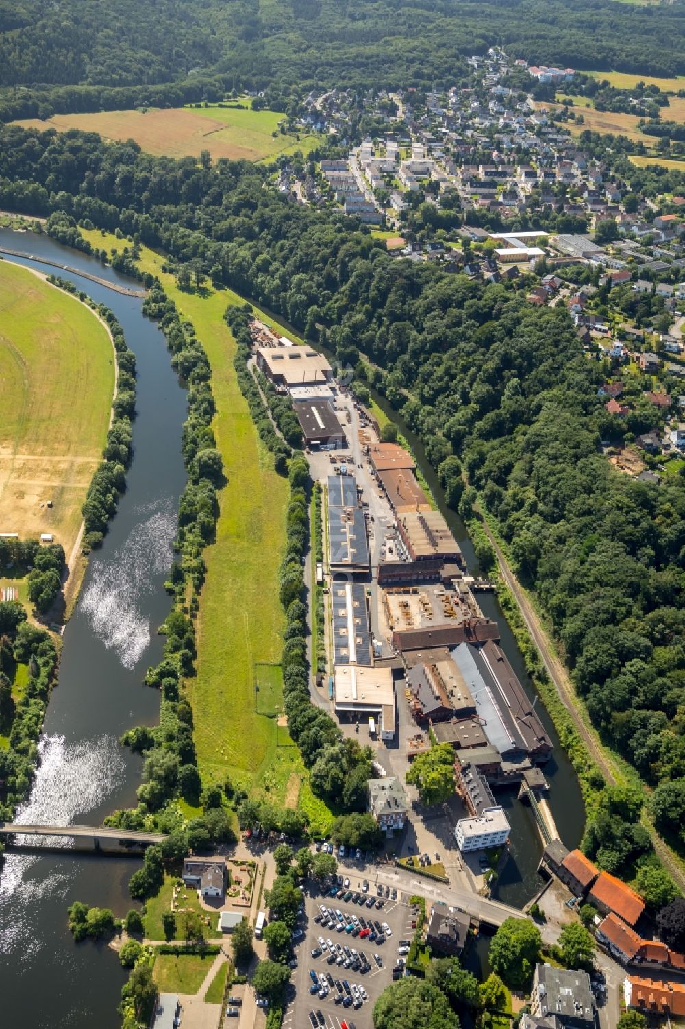 Luftaufnahme Witten - Firmengelände des Friedr. Lohmann GmbH Werk für Spezial- & Edelstähle in Witten im Bundesland Nordrhein-Westfalen