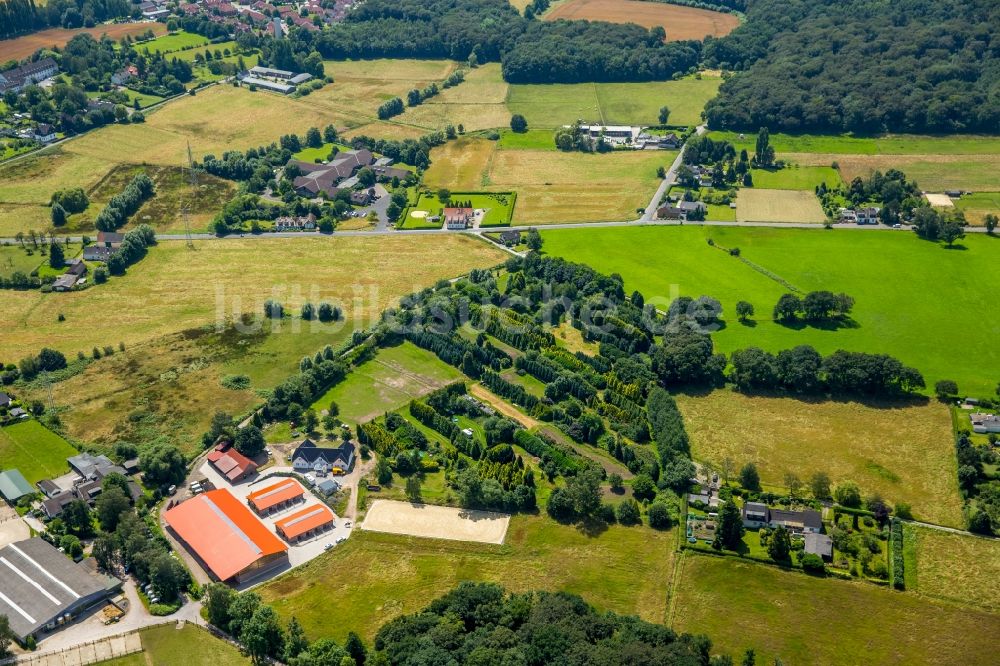 Mülheim an der Ruhr von oben - Firmengelände der Gärtnerei Egon Brock in Mülheim an der Ruhr im Bundesland Nordrhein-Westfalen