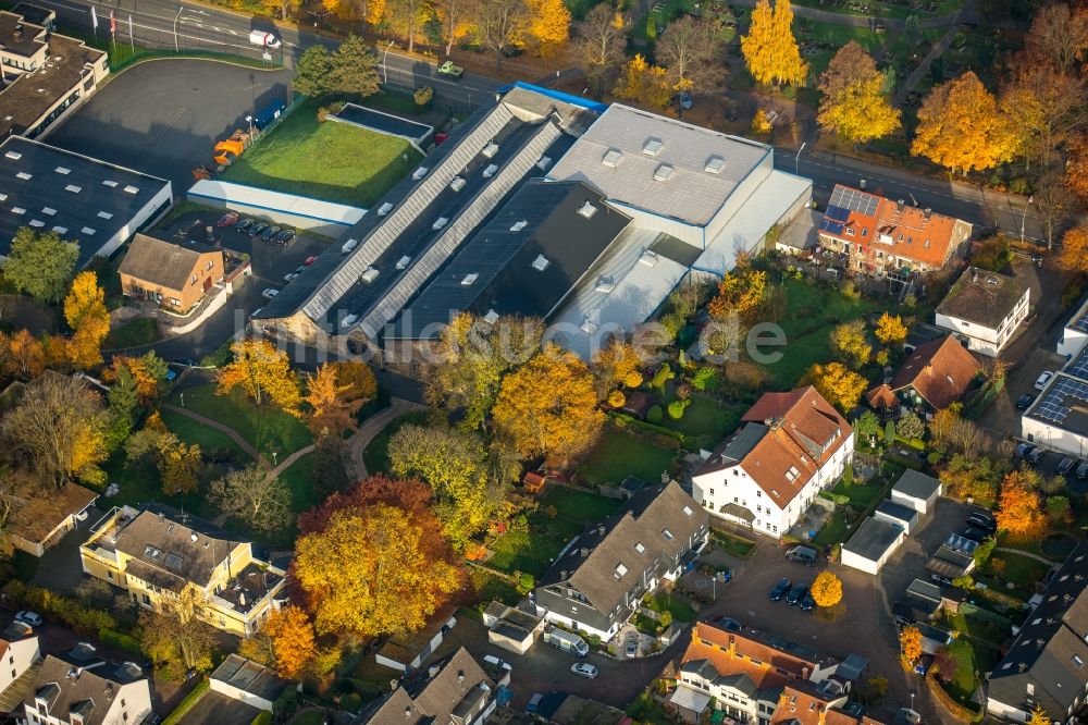 Luftaufnahme Stockum - Firmengelände der Handtke-wiros Edelstahlverarbeitung GmbH in Stockum im Bundesland Nordrhein-Westfalen