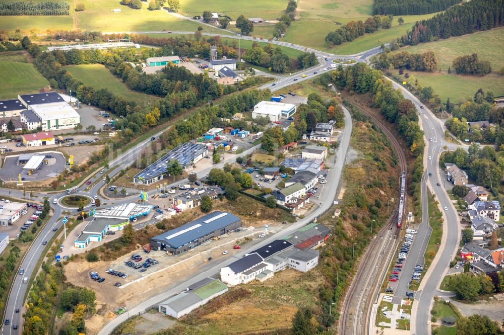 Winterberg aus der Vogelperspektive: Firmengelände der HAS-Antriebstechnik GmbH in Winterberg im Bundesland Nordrhein-Westfalen, Deutschland