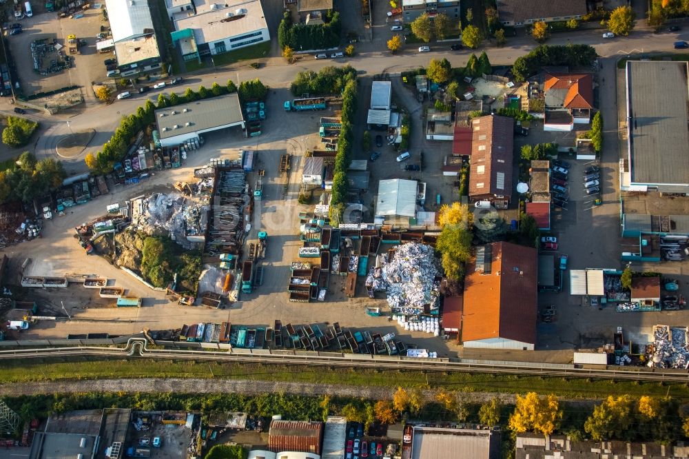 Luftbild Gladbeck - Firmengelände der Heidelbach Metall Recycling GmbH im Gewerbe- und Industriegebiet an der Möllerstraße in Gladbeck im Bundesland Nordrhein-Westfalen