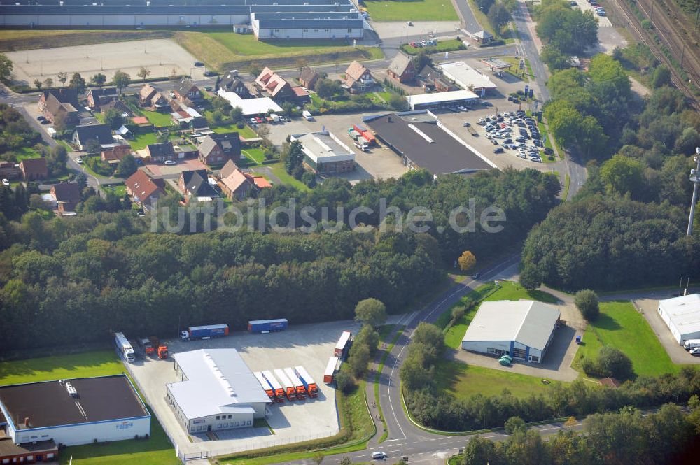 Luftbild Papenburg / Niedersachsen - Firmengelände der Hermann Bunte GmbH & Co. KG im Gewerbegebiet an der Bahnhofstraße in Papenburg / Niedersachsen