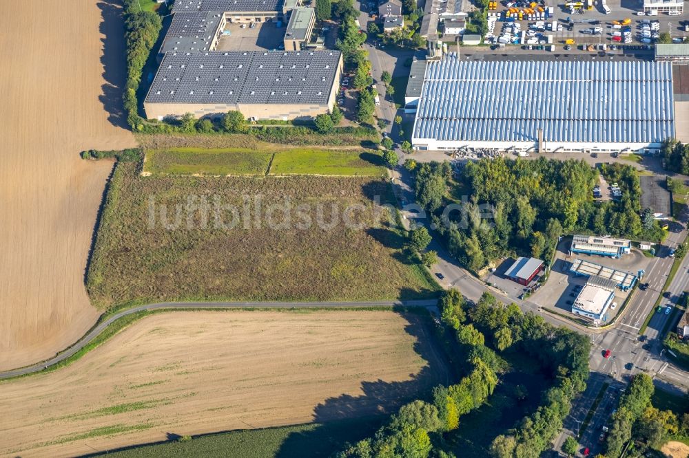 Luftbild Bochum - Firmengelände der HKL BAUMASCHINEN GmbH und der PSS Marketing GmbH an der Burgstraße in Bochum im Bundesland Nordrhein-Westfalen, Deutschland