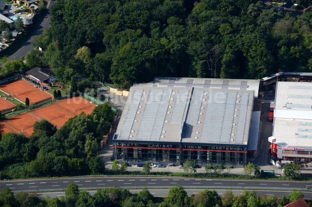 Luftbild Obertshausen - Firmengelände des Holzfachmarktes Holzland Becker in Obertshausen im Bundesland Hessen