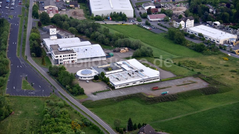 Windhagen von oben - Firmengelände der JK-International GmbH in Windhagen im Bundesland Rheinland-Pfalz, Deutschland