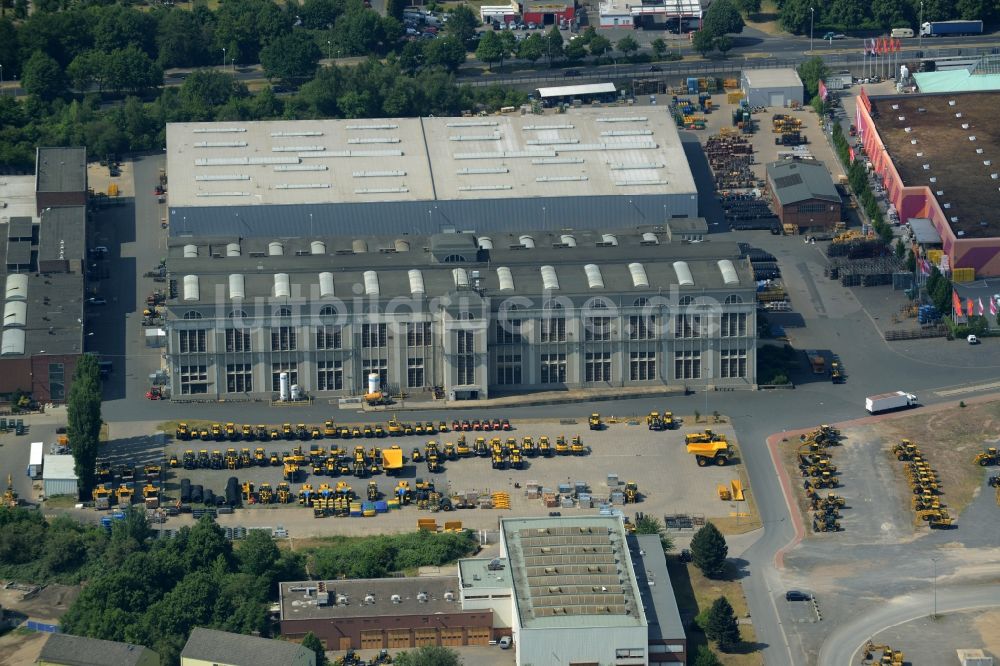 Hannover aus der Vogelperspektive: Firmengelände der Komatsu Hanomag GmbH im Ortsteil Linden-Süd in Hannover im Bundesland Niedersachsen