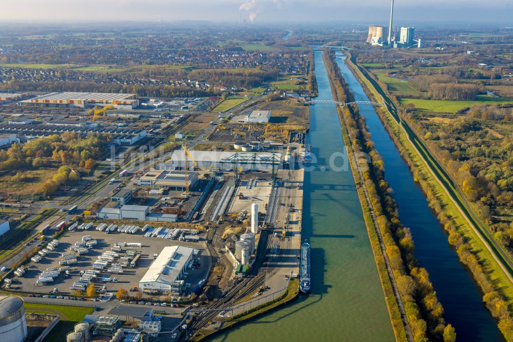 Luftaufnahme Hamm - Firmengelände der Lanfer Logistik in Hamm im Bundesland Nordrhein-Westfalen, Deutschland