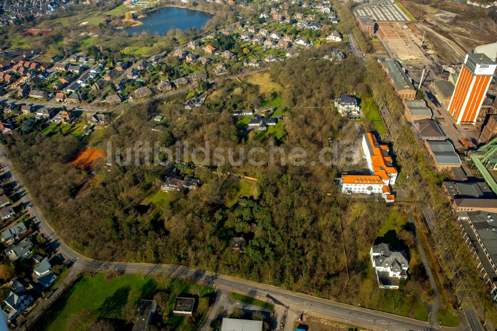 Kamp-Lintfort von oben - Firmengelände der Linksniederrheinische Entwässerungs-Genossenschaft in Kamp-Lintfort im Bundesland Nordrhein-Westfalen