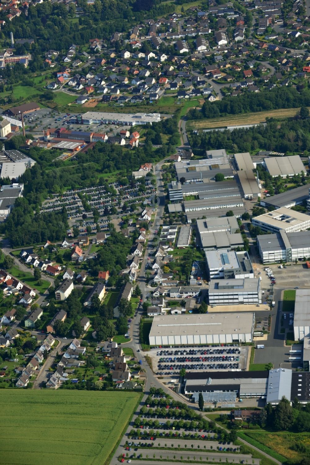 Luftaufnahme Blomberg - Firmengelände der PHOENIX CONTACT GmbH & Co. KG in Blomberg im Bundesland Nordrhein-Westfalen