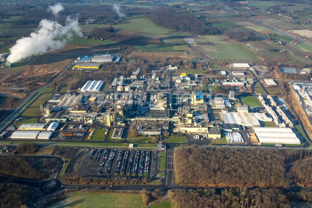 Luftbild Hamm - Firmengelände der Du Pont de Nemours (Deutschland) GmbH in Hamm im Bundesland Nordrhein-Westfalen