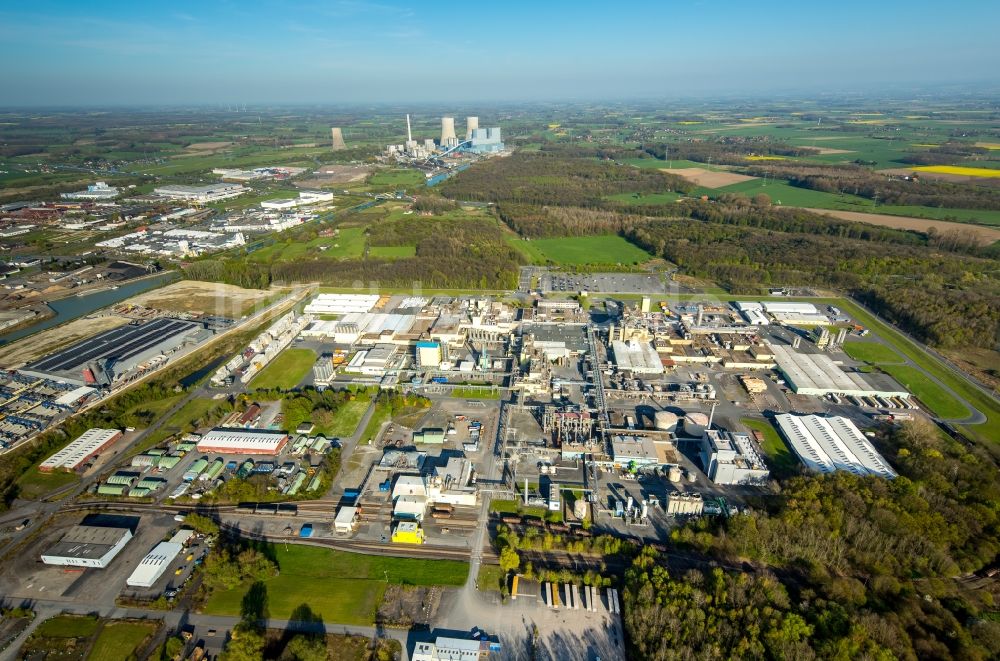 Luftaufnahme Hamm - Firmengelände der Du Pont de Nemours (Deutschland) GmbH in Hamm im Bundesland Nordrhein-Westfalen