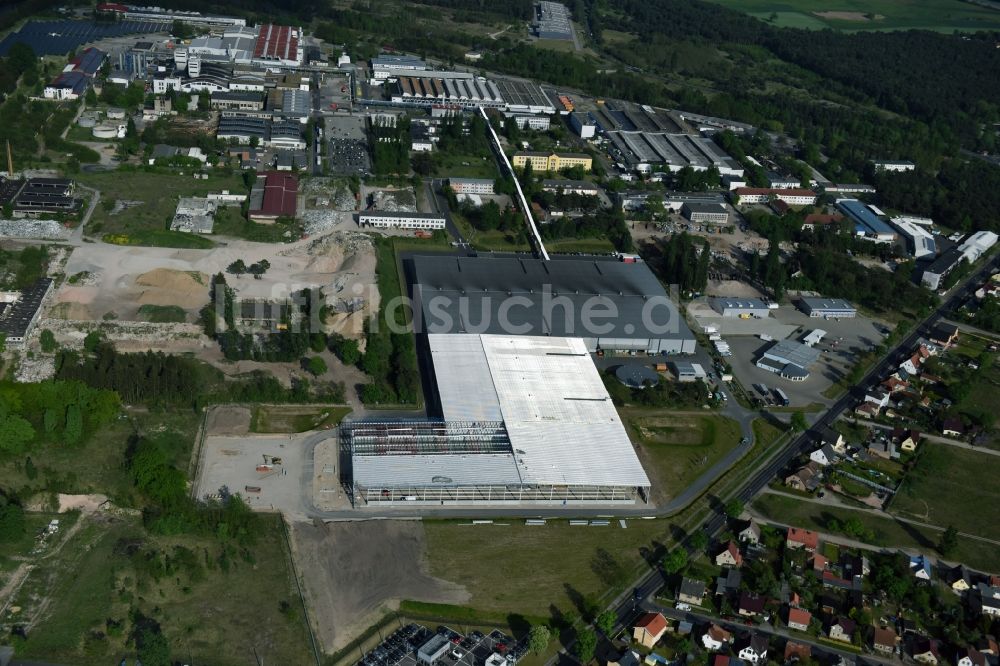 Fürstenwalde/Spree von oben - Firmengelände R F L Reifen-Felgen-Logistik Speditions- und Lager GmbH in Fürstenwalde/Spree im Bundesland Brandenburg