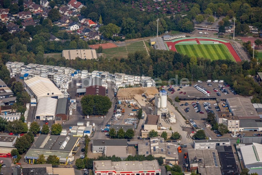 Luftaufnahme Essen - Firmengelände der Spenner Herkules Rhein-Ruhr GmbH & Co. KG in Essen im Bundesland Nordrhein-Westfalen, Deutschland