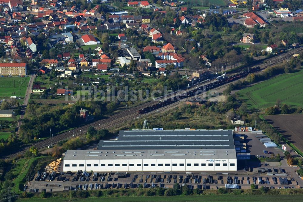 Könnern aus der Vogelperspektive: Firmengelände des Stahlprofilherstellers SOSTA Stainless GmbH an der Windrose in Könnern im Bundesland Sachsen-Anhalt