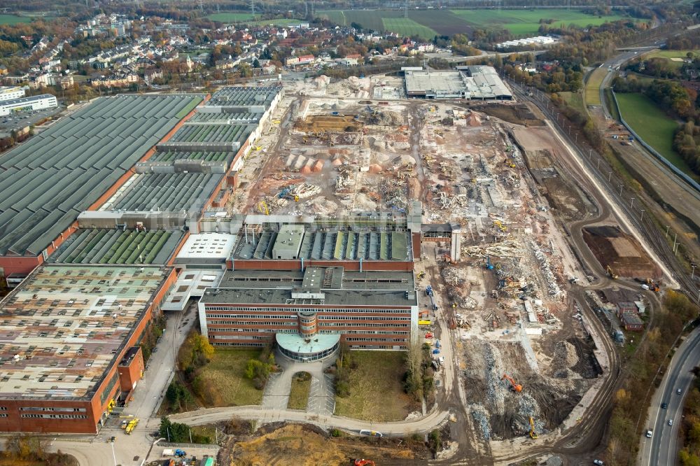 Bochum aus der Vogelperspektive: Firmengelände des stillgelegten und teilweise abgerissenen Adam Opel AG Werkes Bochum I in Bochum im Bundesland Nordrhein-Westfalen