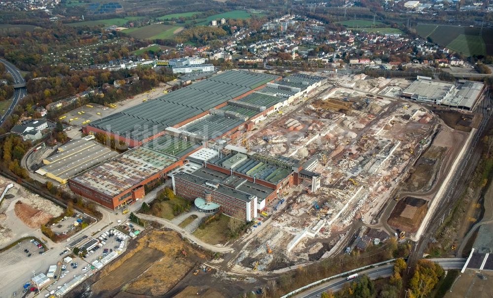 Bochum von oben - Firmengelände des stillgelegten und teilweise abgerissenen Adam Opel AG Werkes Bochum I in Bochum im Bundesland Nordrhein-Westfalen