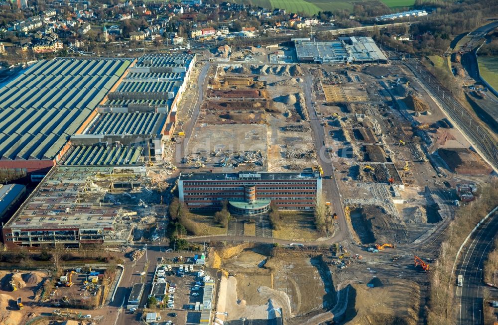 Luftaufnahme Bochum - Firmengelände des stillgelegten und teilweise abgerissenen Adam Opel AG Werkes Bochum I in Bochum im Bundesland Nordrhein-Westfalen