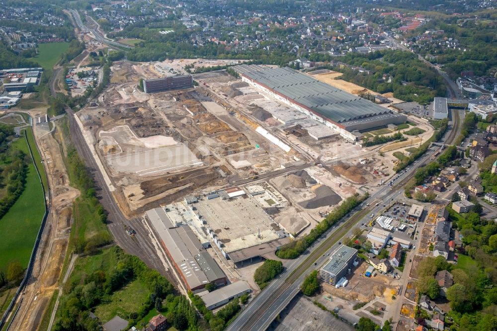 Bochum von oben - Firmengelände des stillgelegten und teilweise abgerissenen Adam Opel AG Werkes Bochum I in Bochum im Bundesland Nordrhein-Westfalen