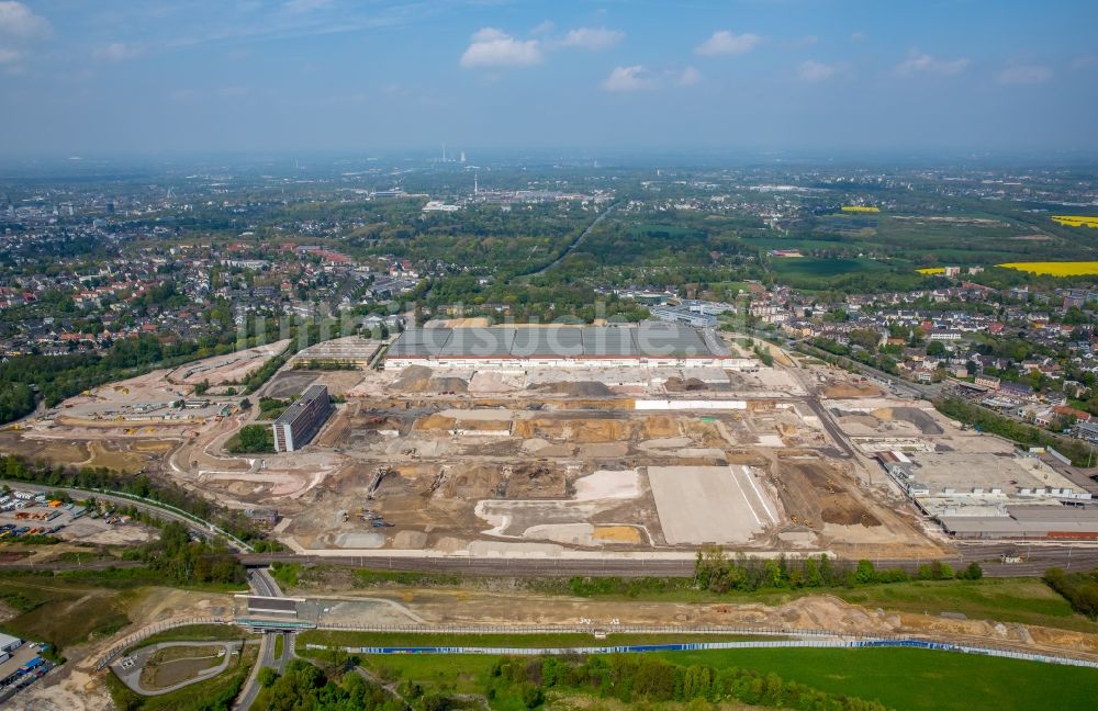 Luftaufnahme Bochum - Firmengelände des stillgelegten und teilweise abgerissenen Adam Opel AG Werkes Bochum I in Bochum im Bundesland Nordrhein-Westfalen