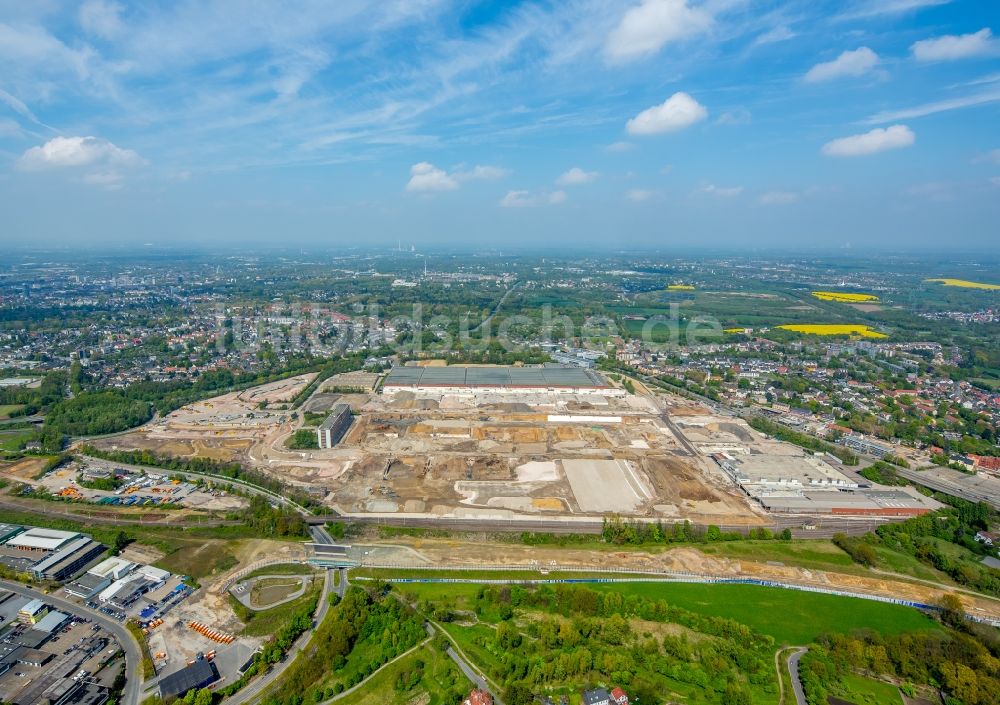 Bochum von oben - Firmengelände des stillgelegten und teilweise abgerissenen Adam Opel AG Werkes Bochum I in Bochum im Bundesland Nordrhein-Westfalen