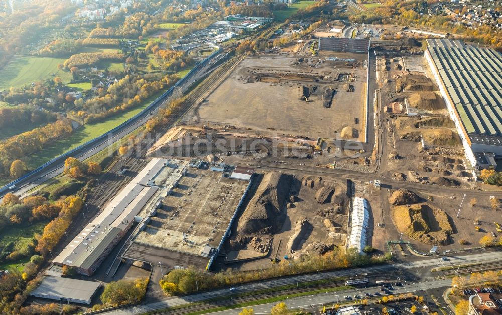 Luftaufnahme Bochum - Firmengelände des stillgelegten und teilweise abgerissenen Adam Opel AG Werkes Bochum I in Bochum im Bundesland Nordrhein-Westfalen