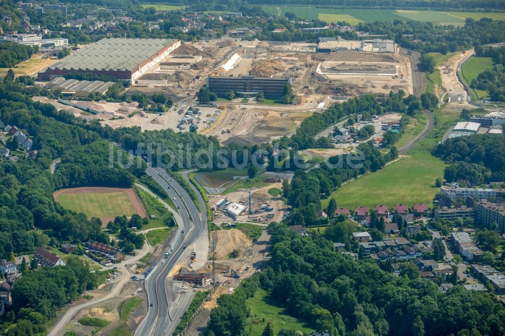 Bochum von oben - Firmengelände des stillgelegten und teilweise abgerissenen Adam Opel AG Werkes Bochum I in Bochum im Bundesland Nordrhein-Westfalen