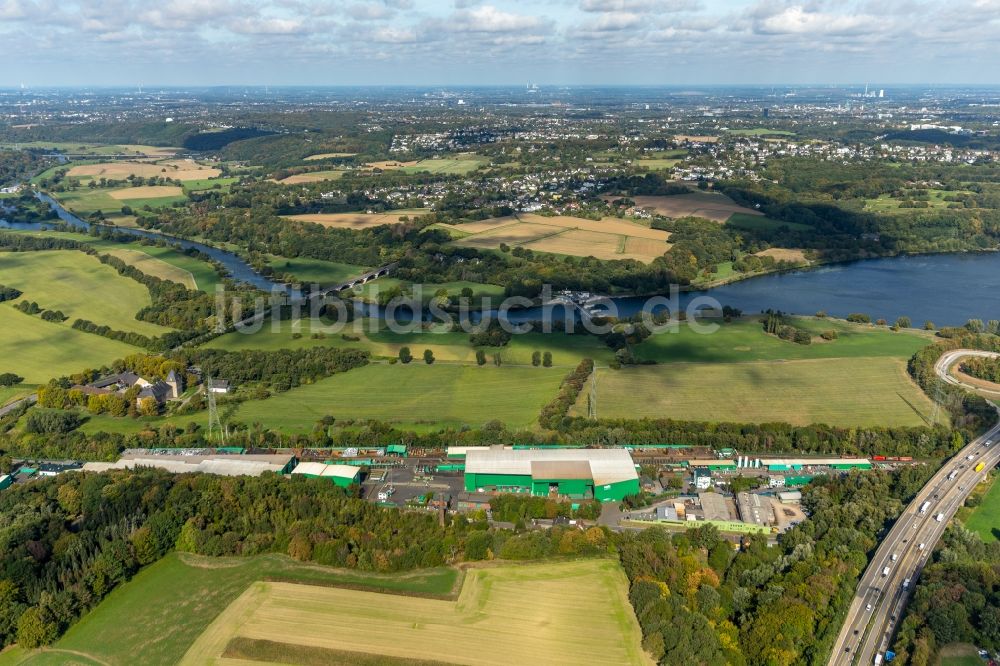 Luftaufnahme Hattingen - Firmengelände der Wilhelm Bötzel GmbH & Co. KG an der Wittener Straße in Witten im Bundesland Nordrhein-Westfalen