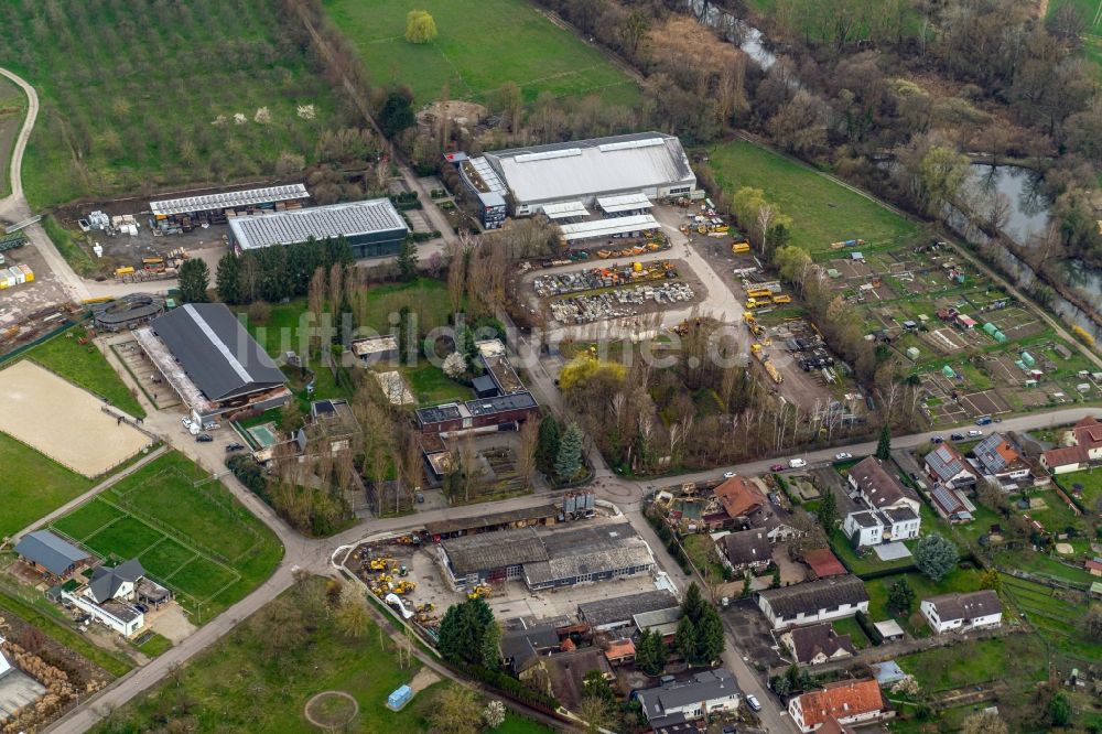 Meißenheim von oben - Firmengelände der Zürcher Bau GmbH Gleisbau in Meißenheim im Bundesland Baden-Württemberg, Deutschland