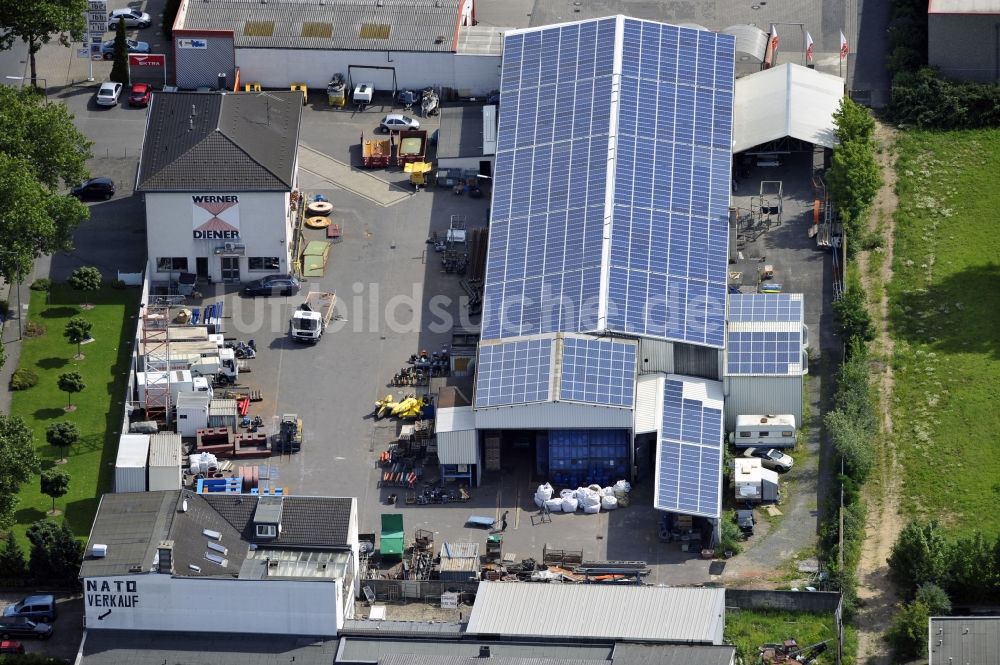 Köln von oben - Firmensitz der Werner Diener GmbH & Co. Industrieanstrich KG in Köln im Bundesland Nordrhein-Westfalen