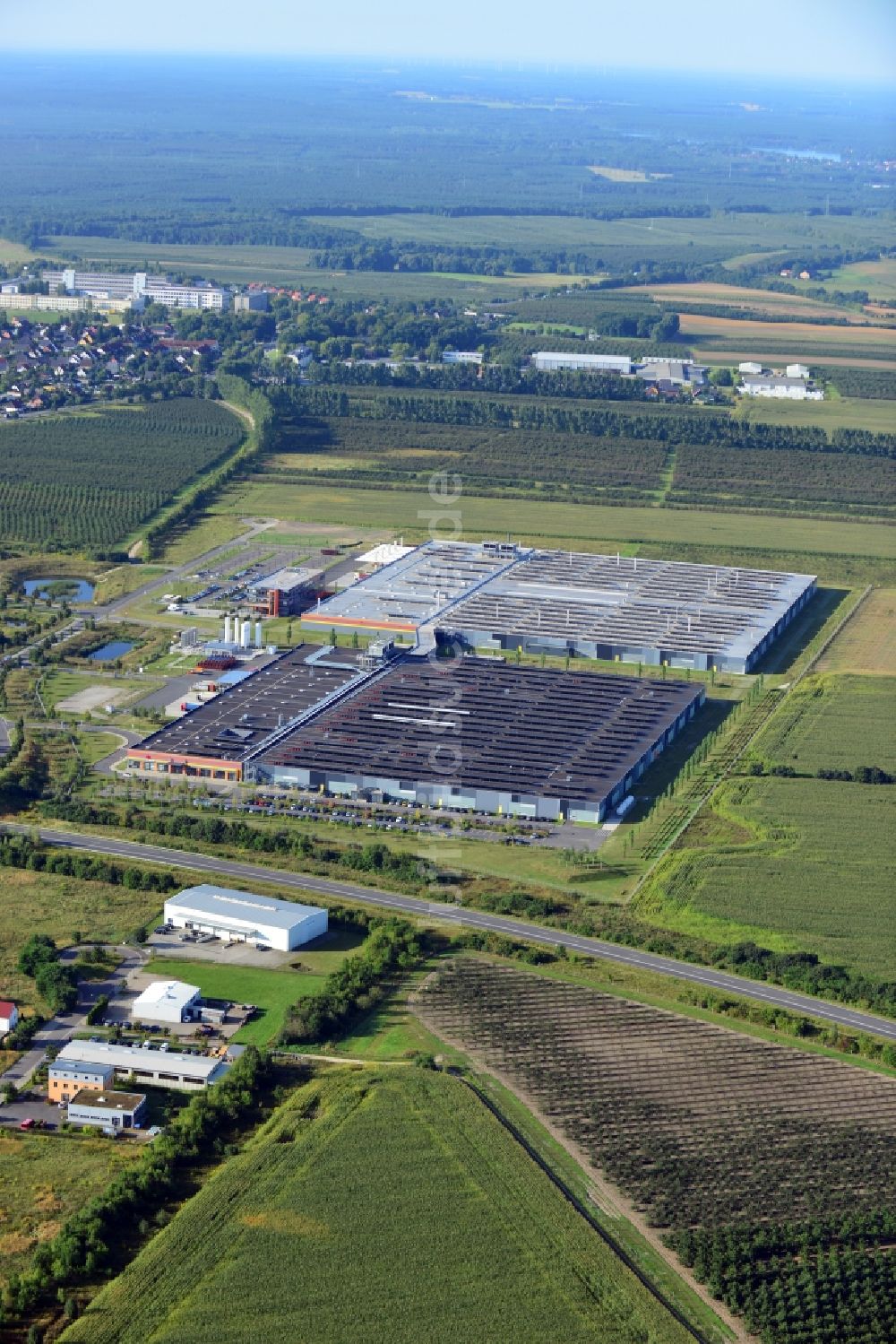 Luftaufnahme Frankfurt Oder - First Solar Werk Frankfurt Oder im Bundesland Brandenburg