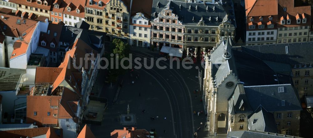 Erfurt aus der Vogelperspektive: Fischmarkt im Innenstadt- Zentrum in Erfurt im Bundesland Thüringen