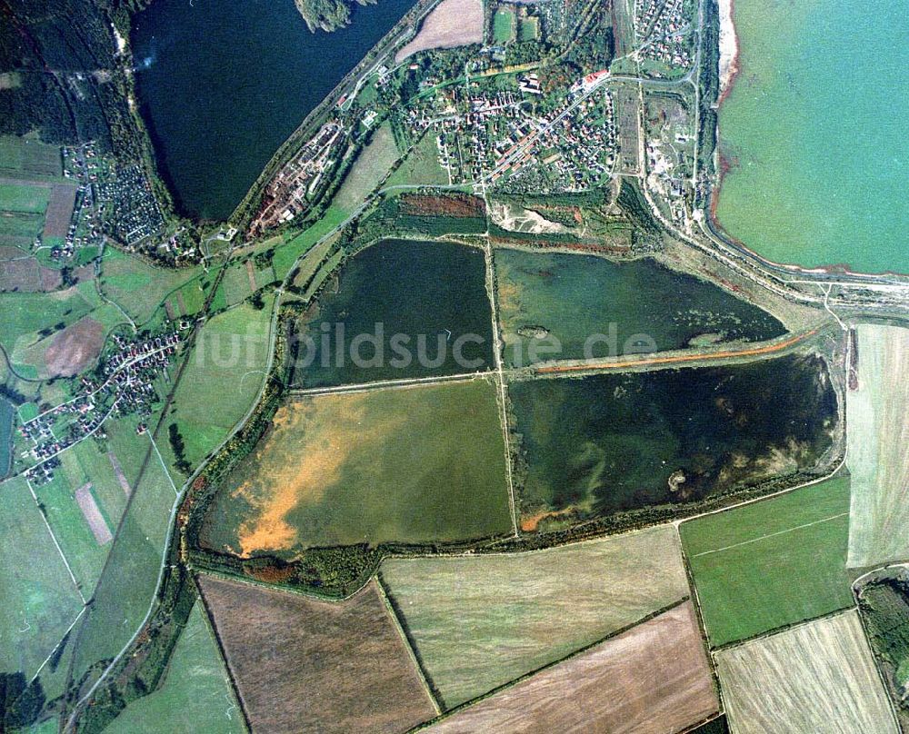 Luftaufnahme Lohsa / Sachsen - Fischzuchteichanlagen bei Lohsa / Sachsen.