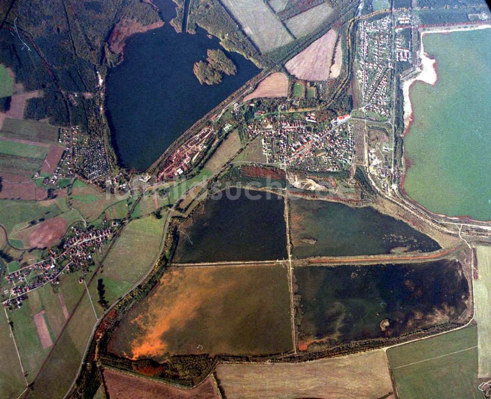  Lohsa / Sachsen aus der Vogelperspektive: Fischzuchteichanlagen bei Lohsa / Sachsen.