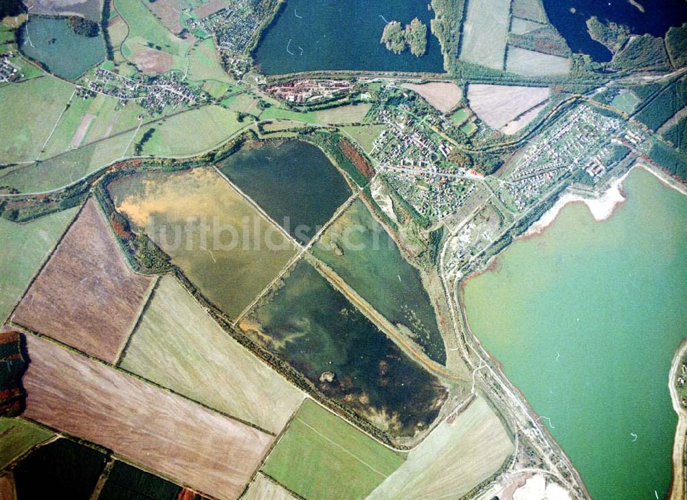  Lohsa / Sachsen aus der Vogelperspektive: Fischzuchteichanlagen bei Lohsa / Sachsen.