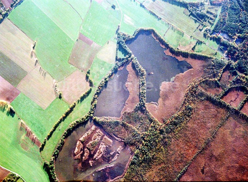 Wittichenau / Sachsen von oben - Fischzuchtteichanlagen bei Wittichenau / Sachsen.