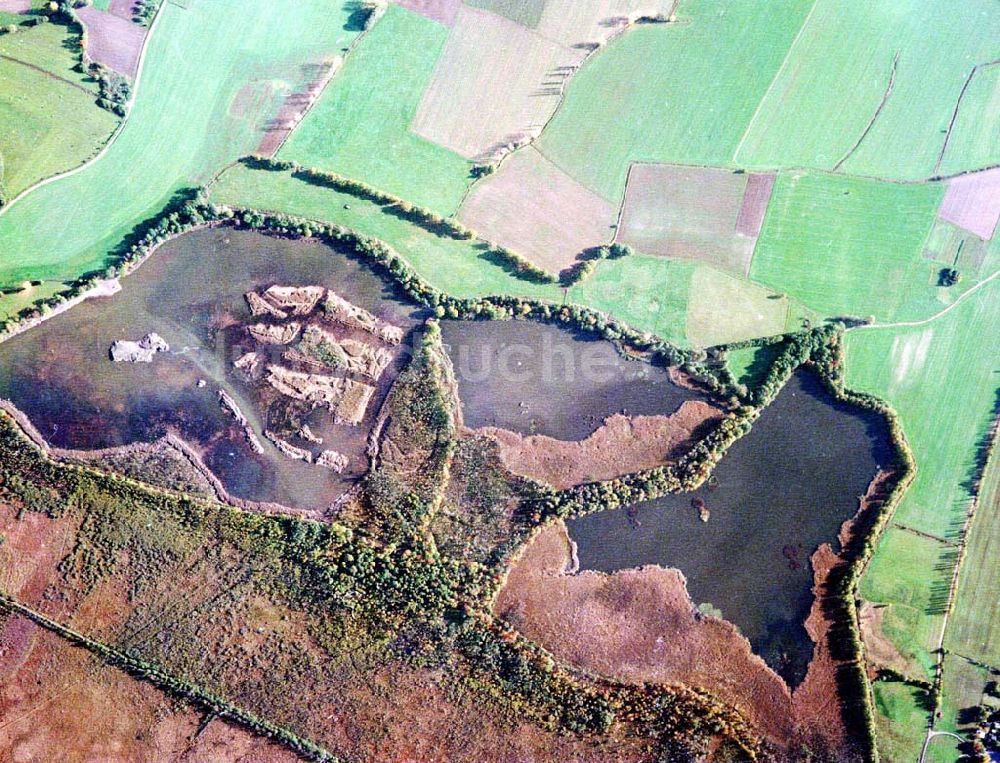 Wittichenau / Sachsen aus der Vogelperspektive: Fischzuchtteichanlagen bei Wittichenau / Sachsen.