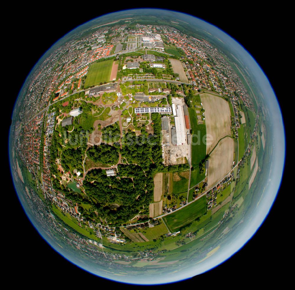 Hamm aus der Vogelperspektive: Fish Eye-Blick vom Maximilianpark in Hamm