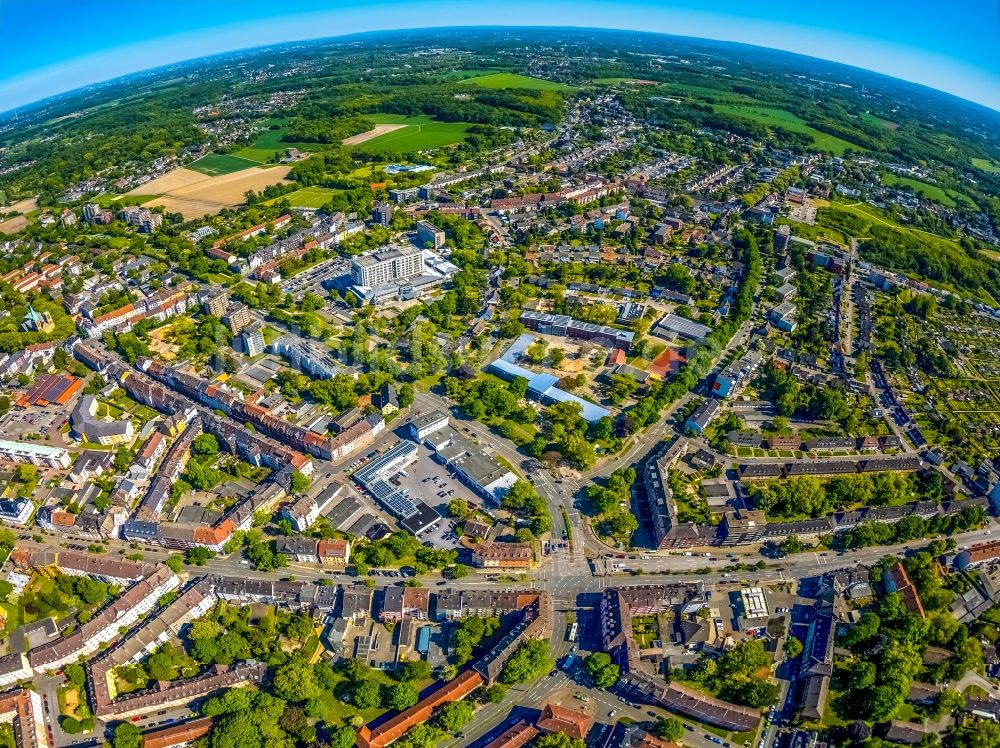 Luftaufnahme Herne - Fish Eye- Perspektive Stadtansicht im Stadtgebiet in Herne im Bundesland Nordrhein-Westfalen, Deutschland