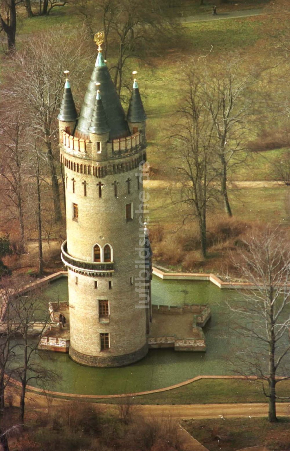 Luftaufnahme Babelsberg - 06.03.95 Flatowturm im Park Babelsberg